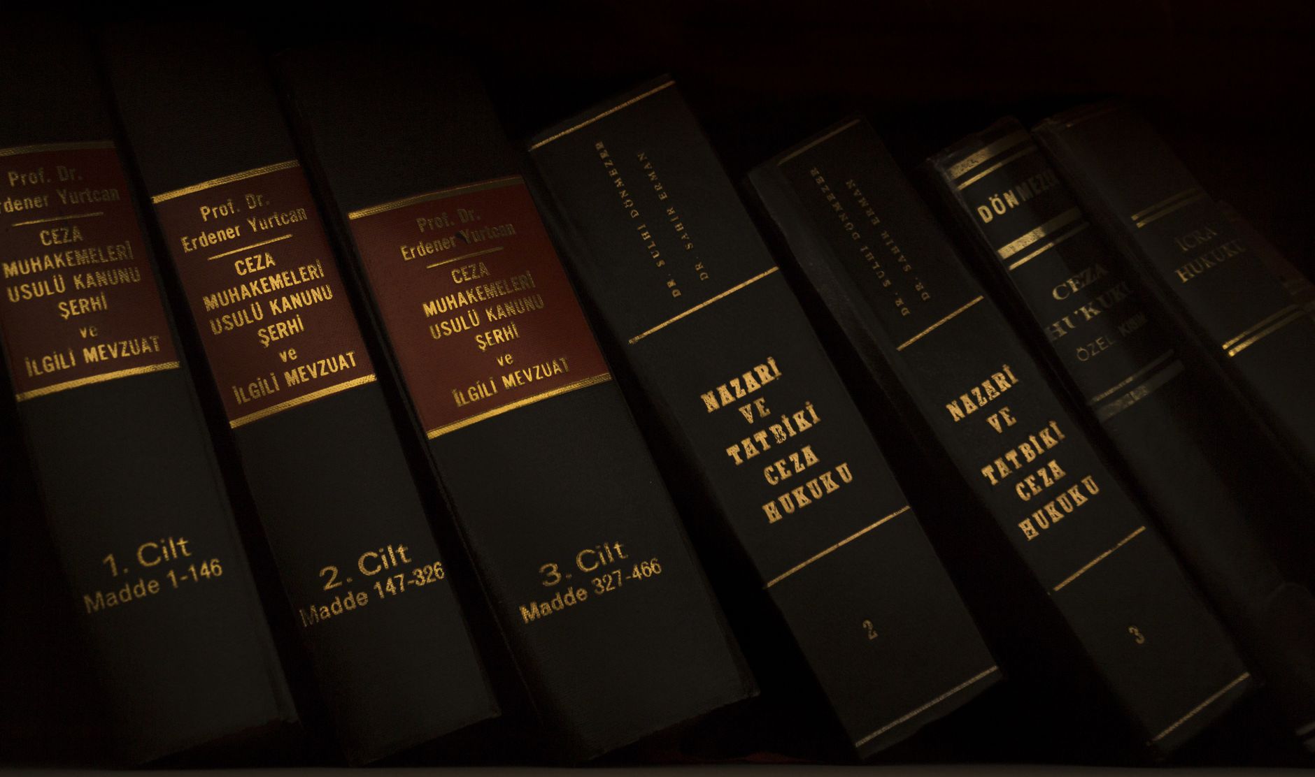 Stack of legal and literature books in a library showcasing various volumes.